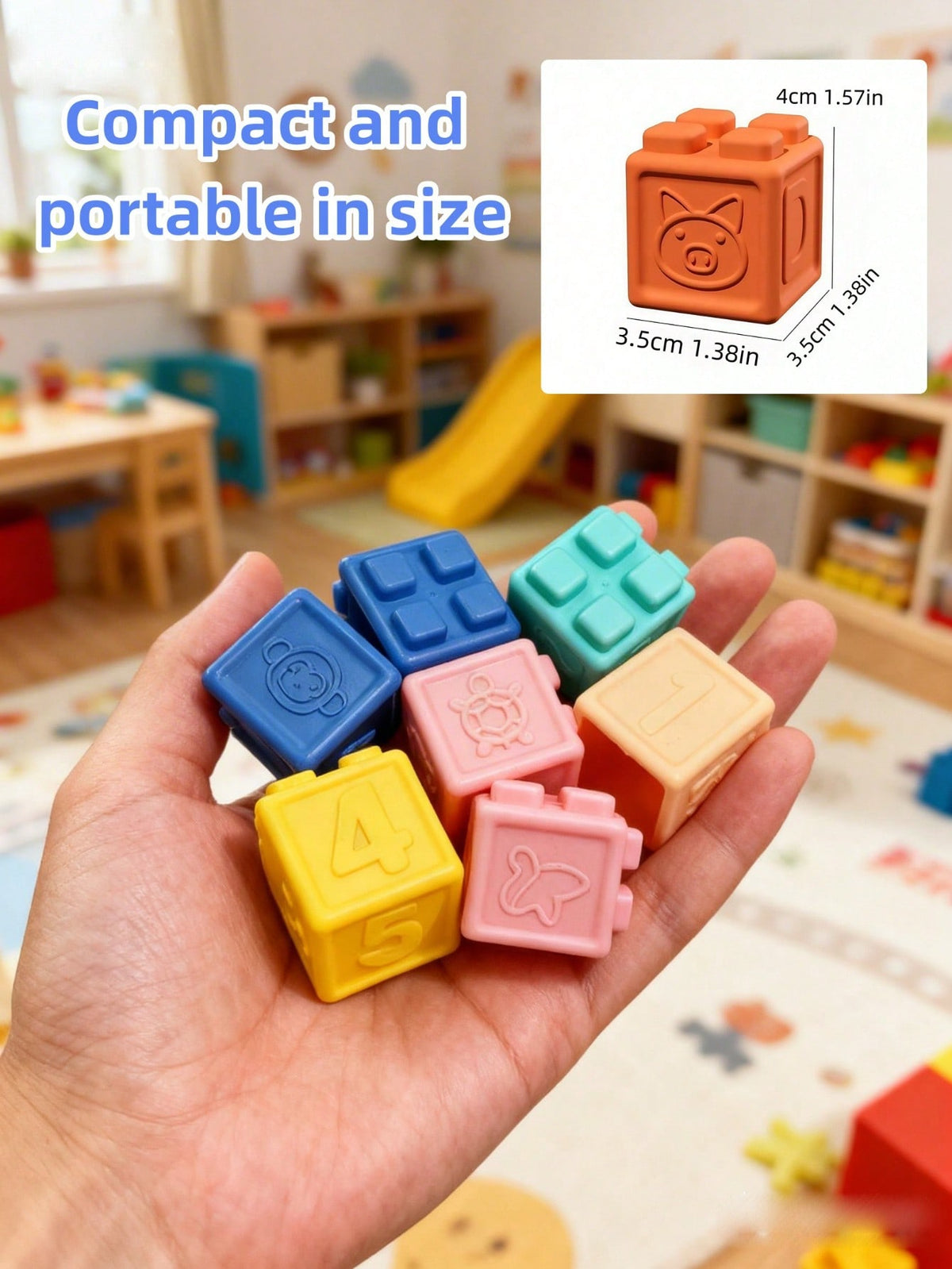 Soft Number Building Blocks for Toddlers, Multicolor Silicone Sensory Stacking Toys, Montessori-Inspired Learning Gift, 8/16/24 Pieces