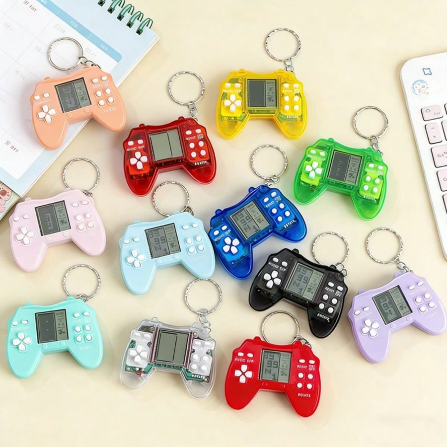 Video Game Controller Keychains 12 Pack, Mini Gamer Party Favors for Birthday Gift Bags, School Celebrations and Backpack Accessories, Style 1