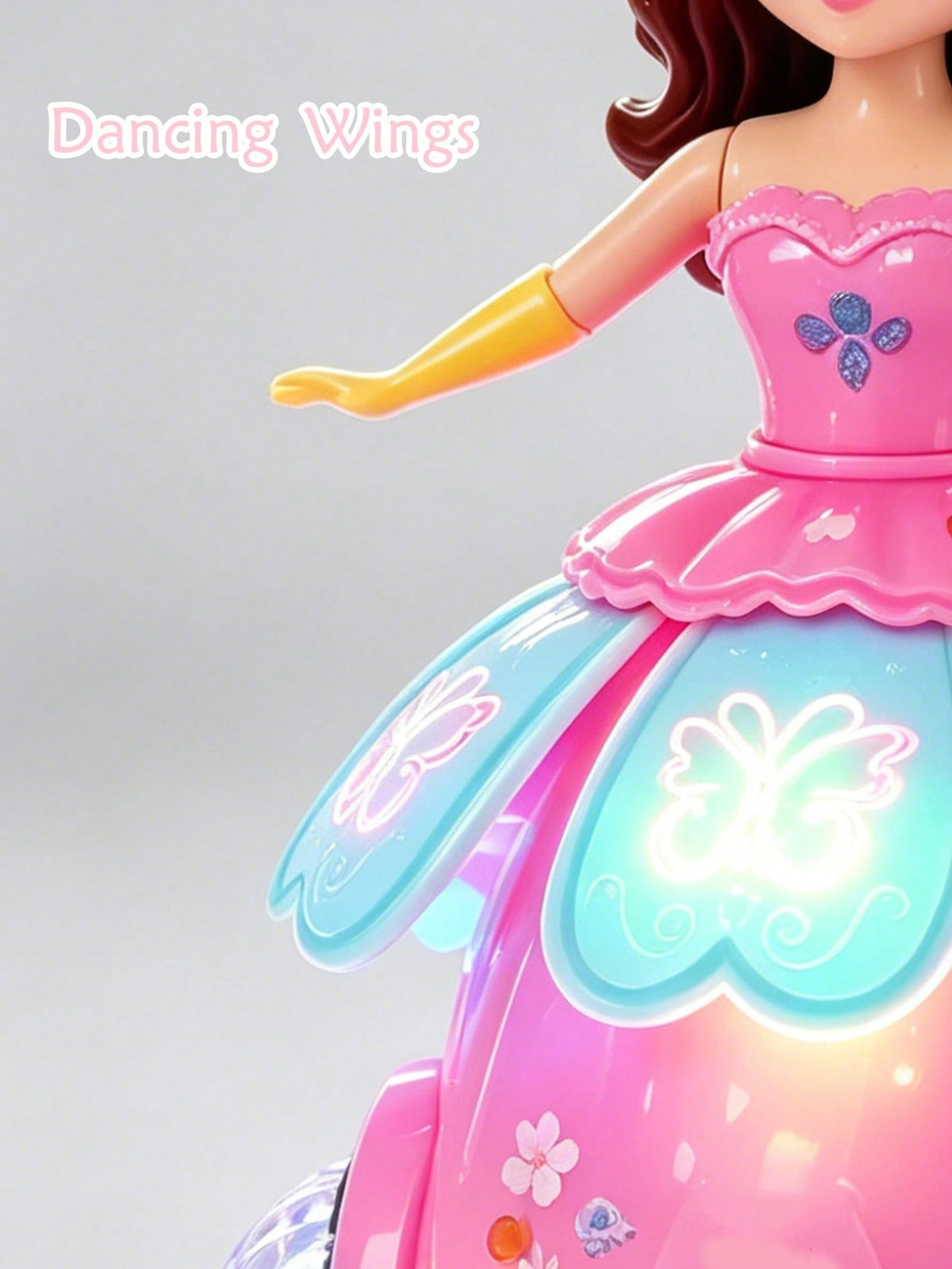 Dancing Princess Toy with 360° Rotation, Music and Lights, ABS Electric Spinning Princess for Kids Ages 2+, Pink or Blue Birthday Gift