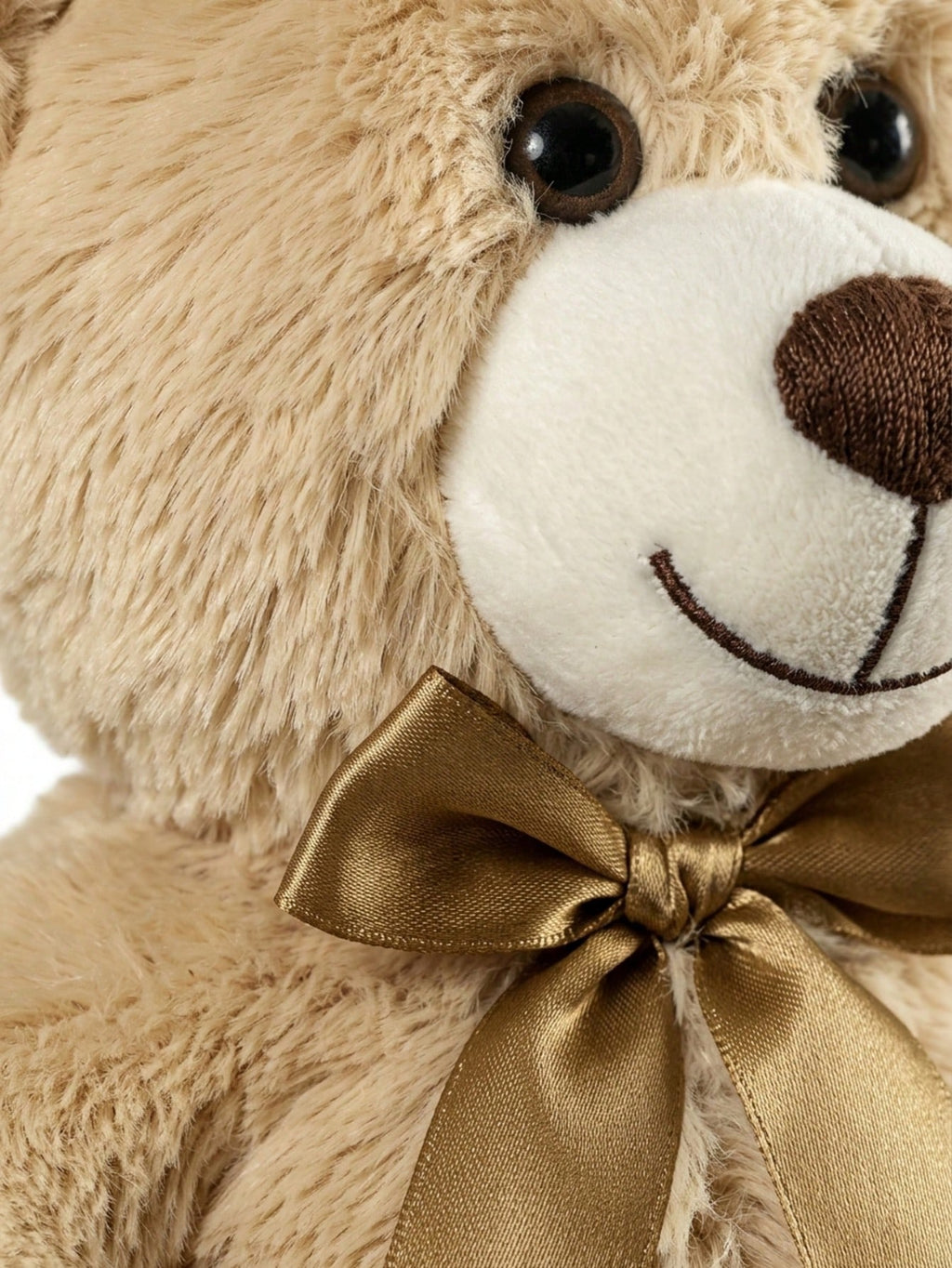 Teddy Bear Stuffed Animal with Bow Tie, 34cm Soft Fluffy Plush Companion for Bedroom, Living Room and Office Decor, Gift for Women