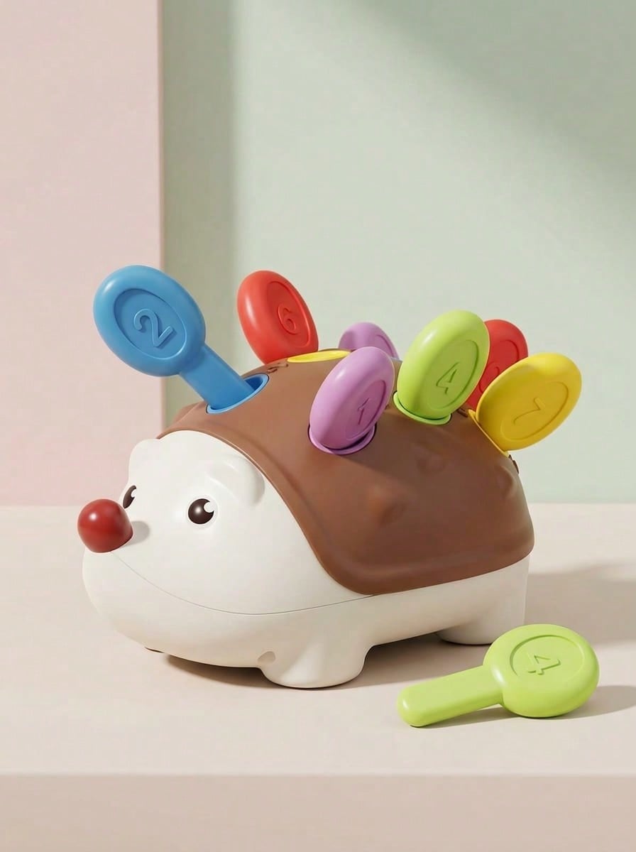 Hedgehog Fine Motor Toy for Toddlers, Montessori-Inspired Counting and Sorting Learning Set for Hands-On Puzzle Play and Early Math Activities