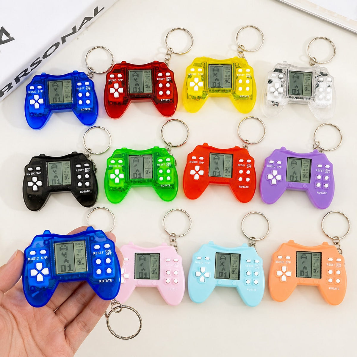 Video Game Controller Keychains 12 Pack, Mini Gamer Party Favors for Birthday Gift Bags, School Celebrations and Backpack Accessories, Style 1