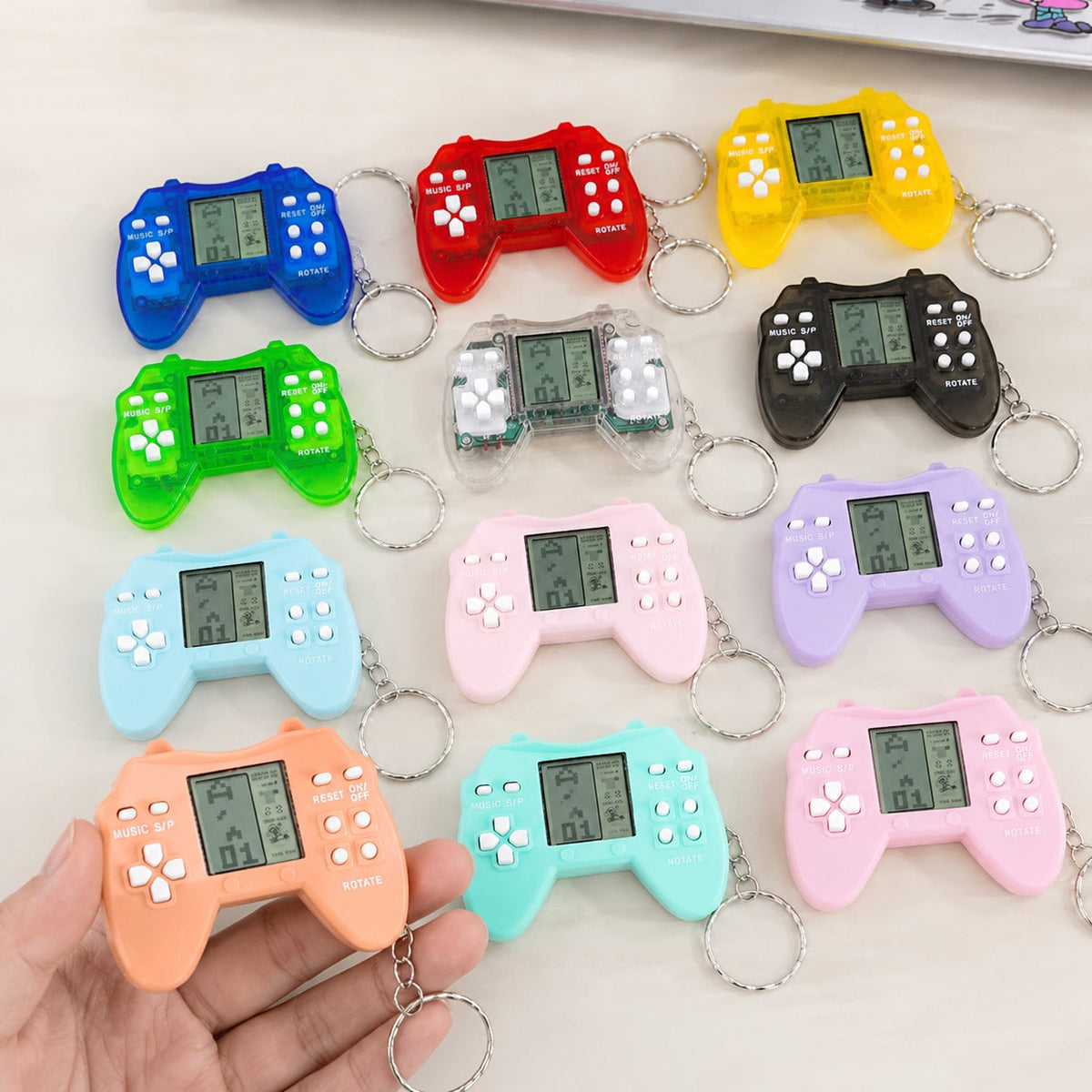 Video Game Controller Keychains 12 Pack, Mini Gamer Party Favors for Birthday Gift Bags, School Celebrations and Backpack Accessories, Style 1