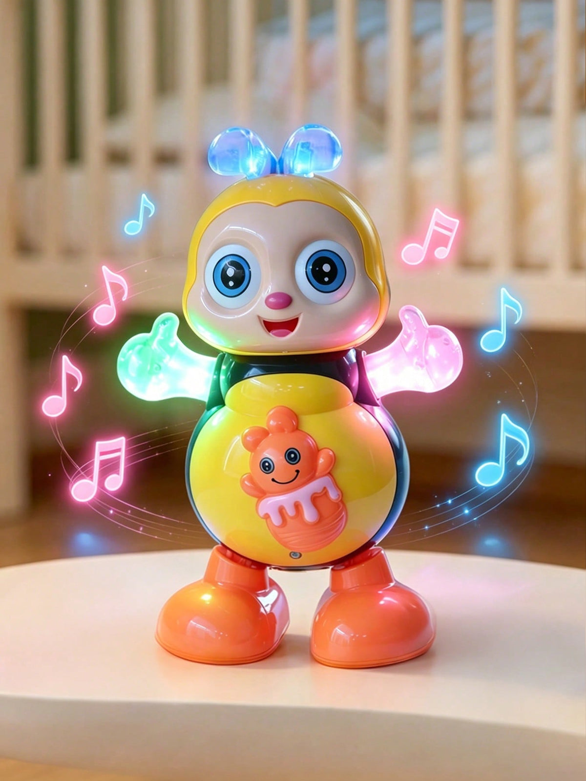 Electric Dancing Bee Toy with Music and Lights, Multicolor Abejita Chiquitita Animal Toy for Family Playtime, Birthday and Christmas Gifts