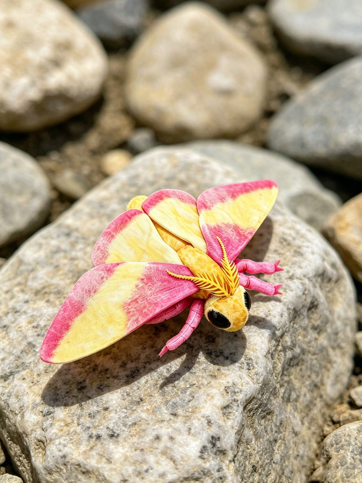 Moth Stuffed Animal Plush with Big Eyes, Colorful Insect Doll in Five Styles for Nature Lovers, Bedroom Decor and Birthday Gifts
