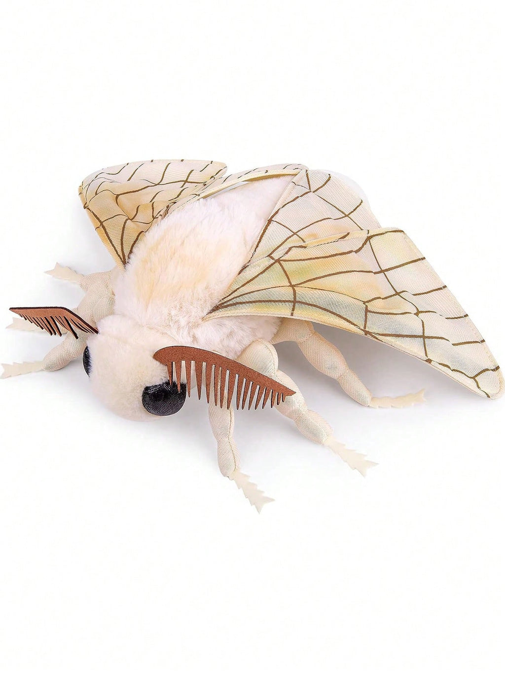 Moth Stuffed Animal Plush with Big Eyes, Colorful Insect Doll in Five Styles for Nature Lovers, Bedroom Decor and Birthday Gifts