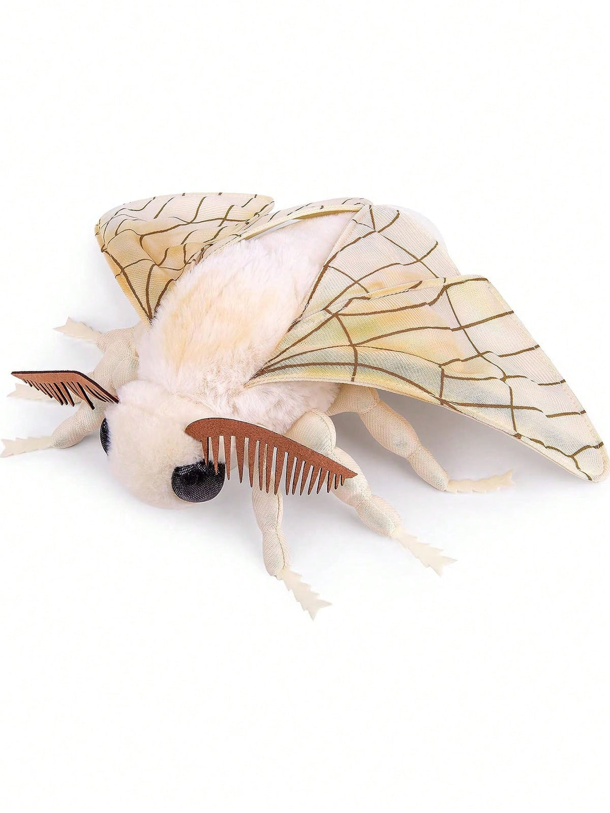 Moth Stuffed Animal Plush with Big Eyes, Colorful Insect Doll in Five Styles for Nature Lovers, Bedroom Decor and Birthday Gifts