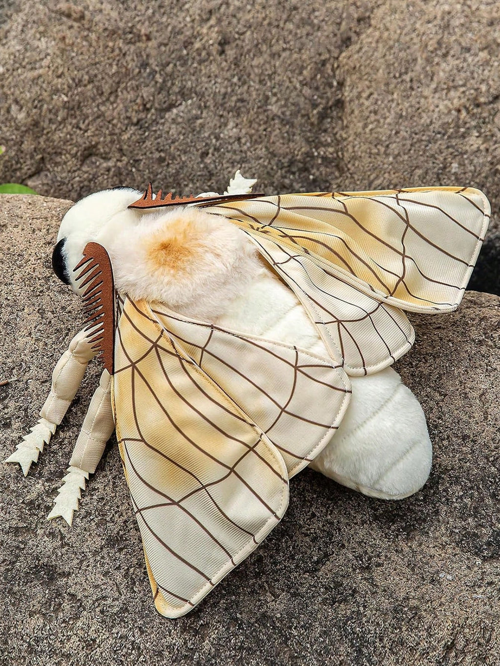 Moth Stuffed Animal Plush with Big Eyes, Colorful Insect Doll in Five Styles for Nature Lovers, Bedroom Decor and Birthday Gifts