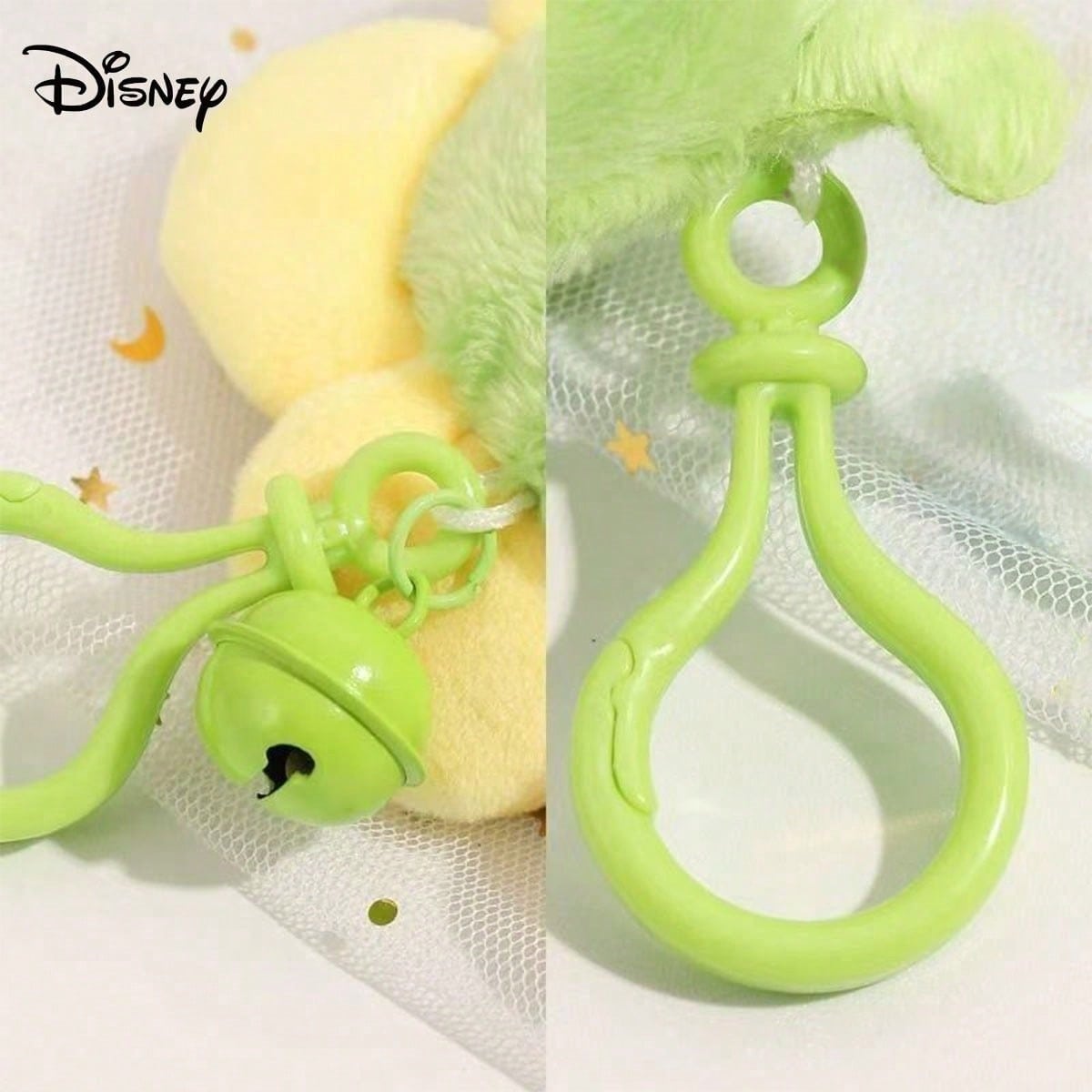 Three-Eyed Alien Plush Keychain and Bag Charm, Green Mini Stuffed Doll in 10cm Keychain or 11cm Flower Styles for Birthday Gifts and Decor