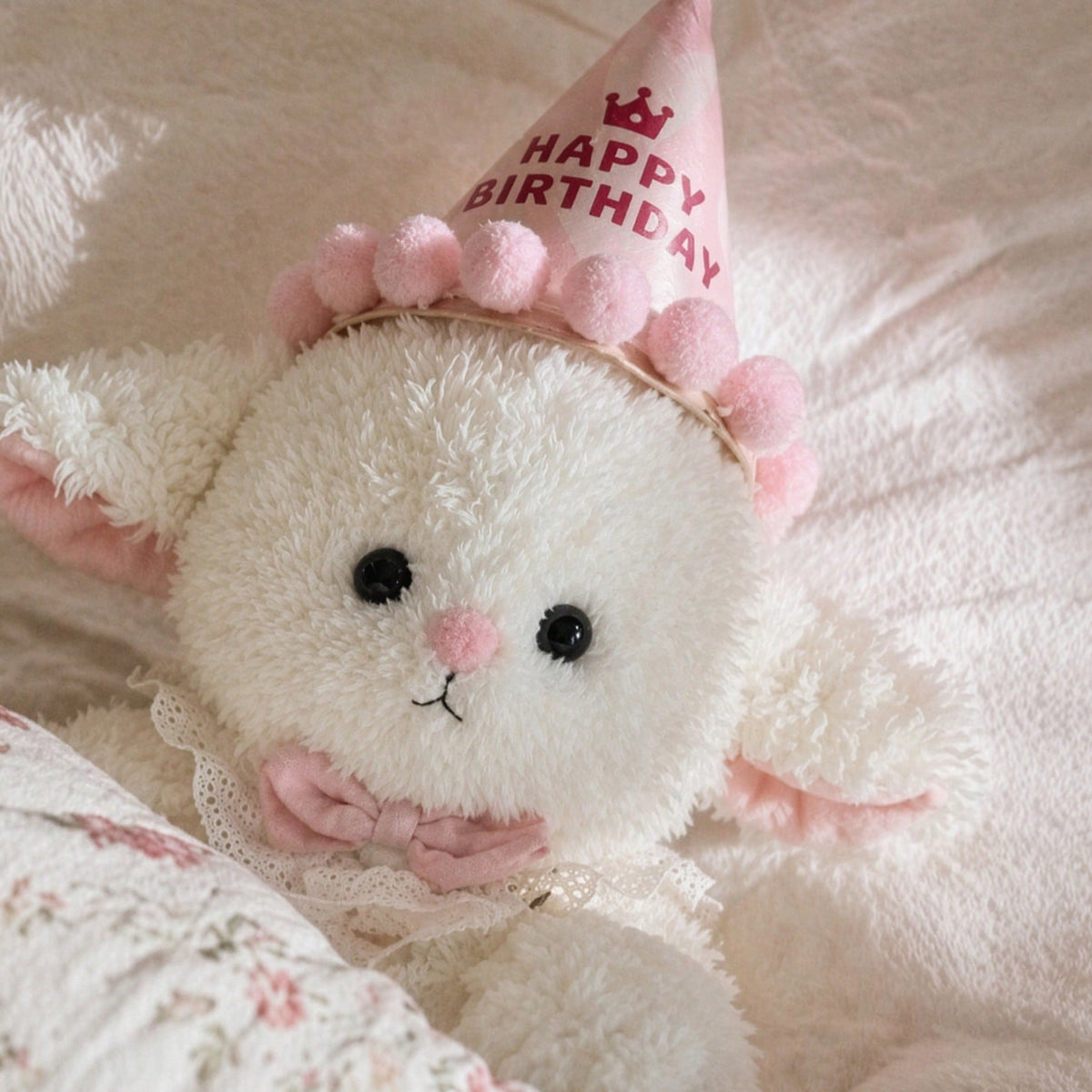 Birthday Sheep Plush Toy, Soft Fluffy Lamb Stuffed Animal with A, B and C Style Options for Birthday Surprises, Gifts and Bedroom Decor