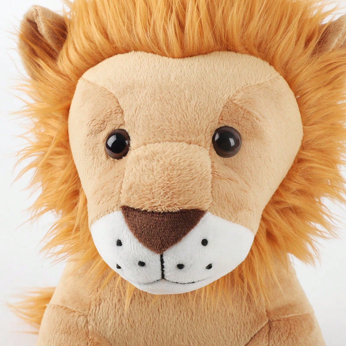 Lion Stuffed Animal Plush Toy, Soft Fluffy Sitting Lion Cub Doll for Desktop Decor, Photo Props, Birthday and Holiday Gifts for Friends