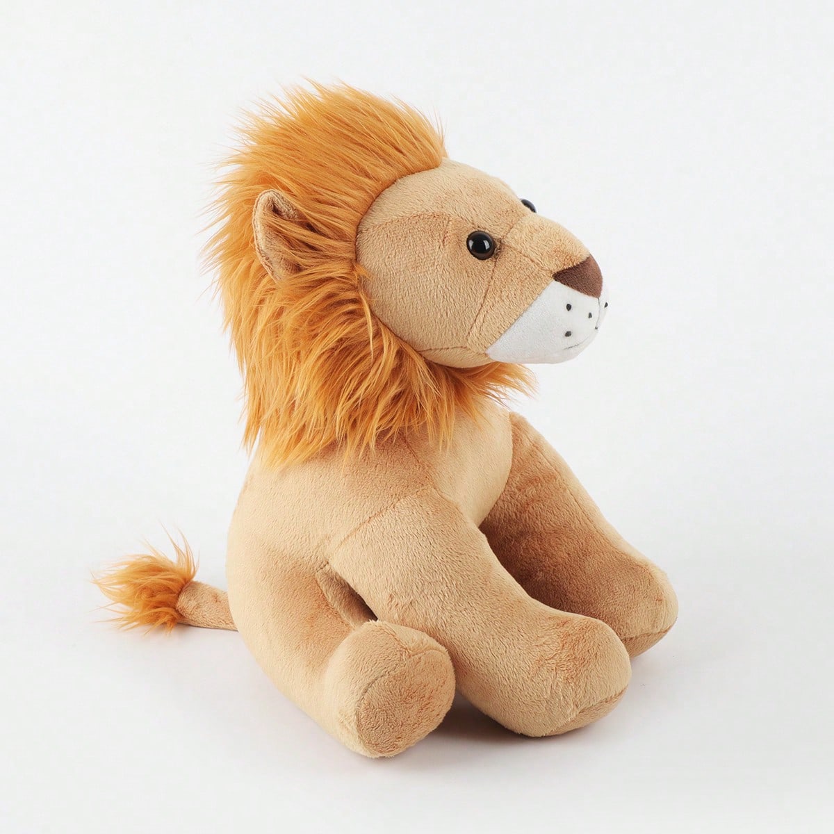 Lion Stuffed Animal Plush Toy, Soft Fluffy Sitting Lion Cub Doll for Desktop Decor, Photo Props, Birthday and Holiday Gifts for Friends
