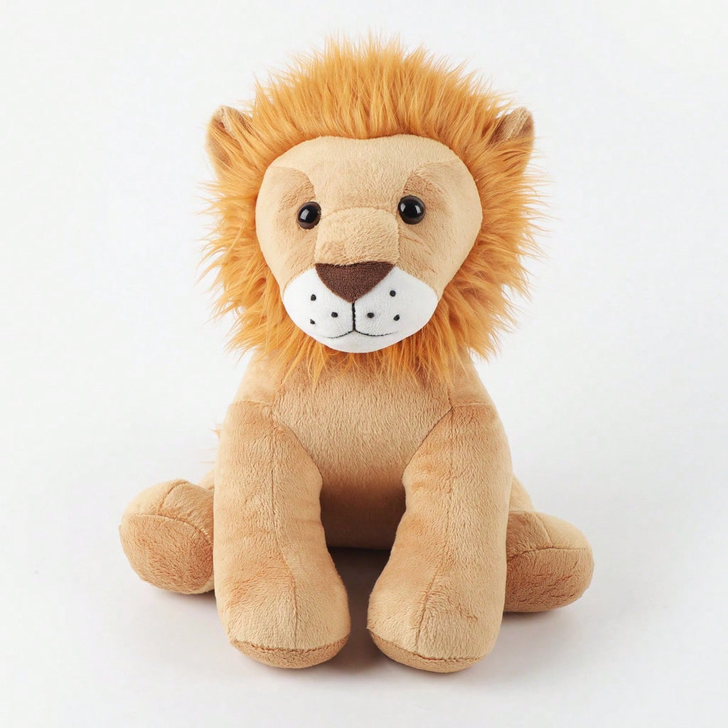Lion Stuffed Animal Plush Toy, Soft Fluffy Sitting Lion Cub Doll for Desktop Decor, Photo Props, Birthday and Holiday Gifts for Friends
