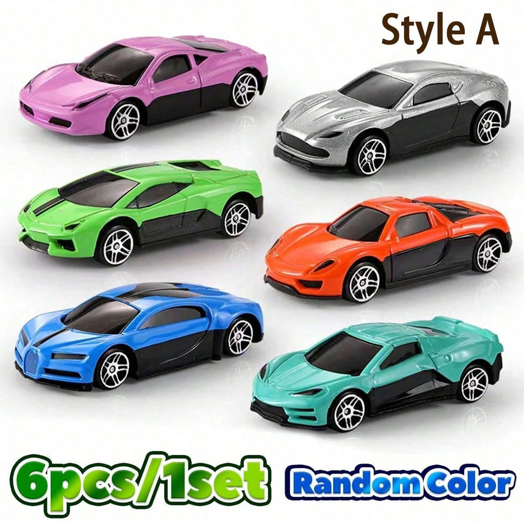 Mini Die Cast Race Cars Set, 6 or 12-Piece Alloy Sports Car Models with Pull Back Action for Kids, Birthday Gifts and Racing Party Favors
