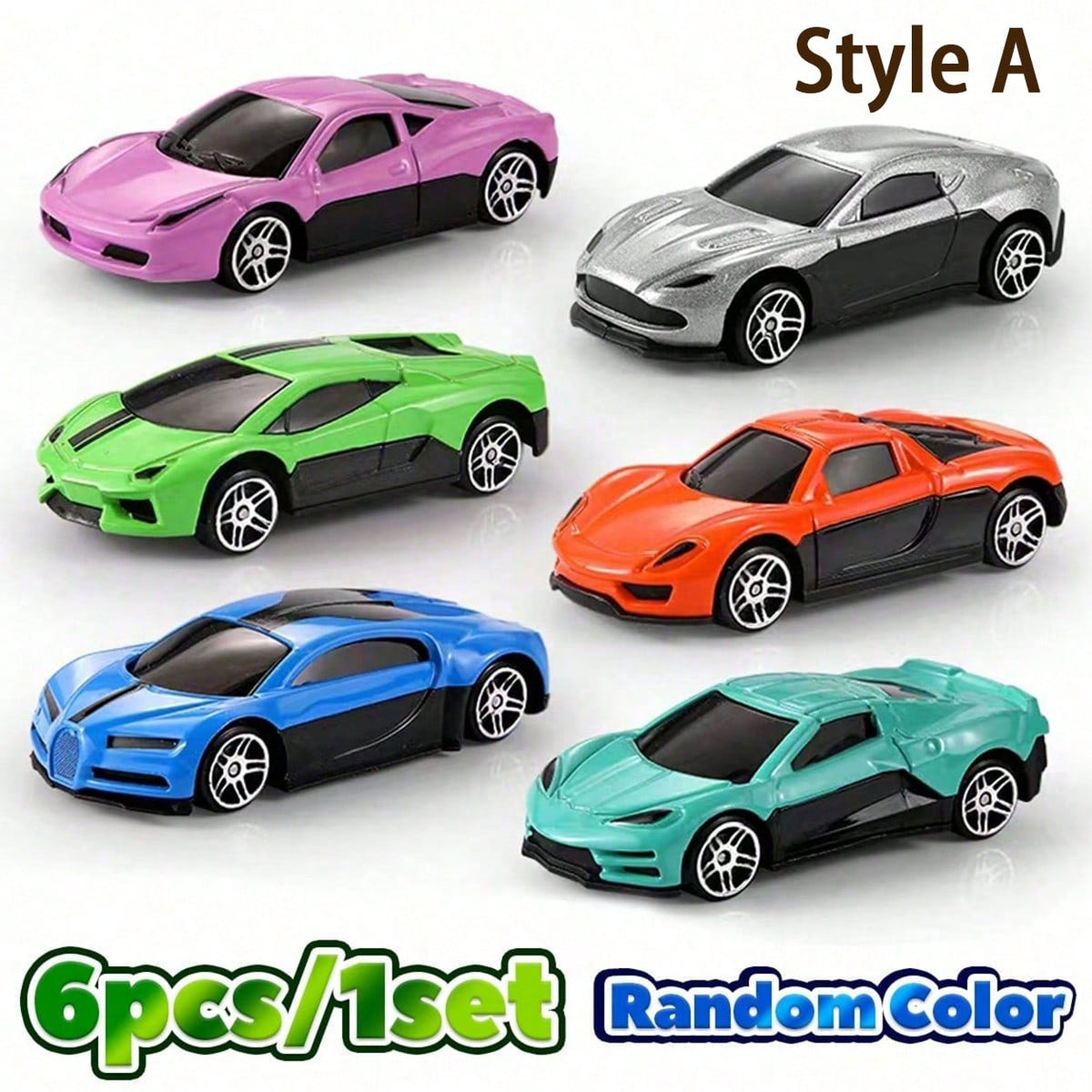 Mini Die Cast Race Cars Set, 6 or 12-Piece Alloy Sports Car Models with Pull Back Action for Kids, Birthday Gifts and Racing Party Favors