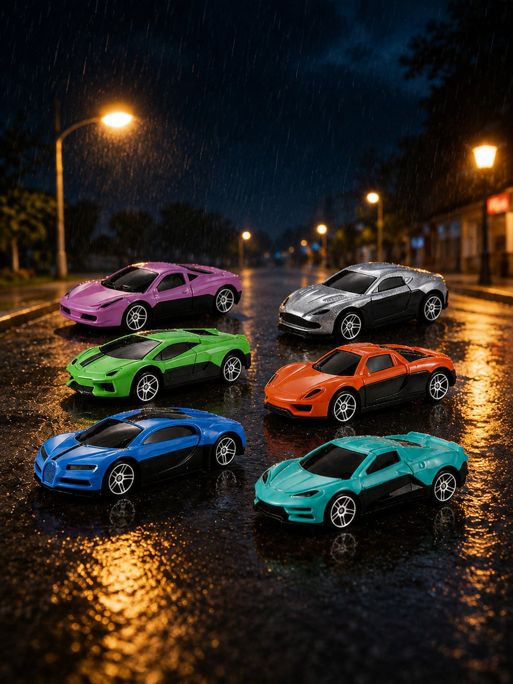 Mini Die Cast Race Cars Set, 6 or 12-Piece Alloy Sports Car Models with Pull Back Action for Kids, Birthday Gifts and Racing Party Favors