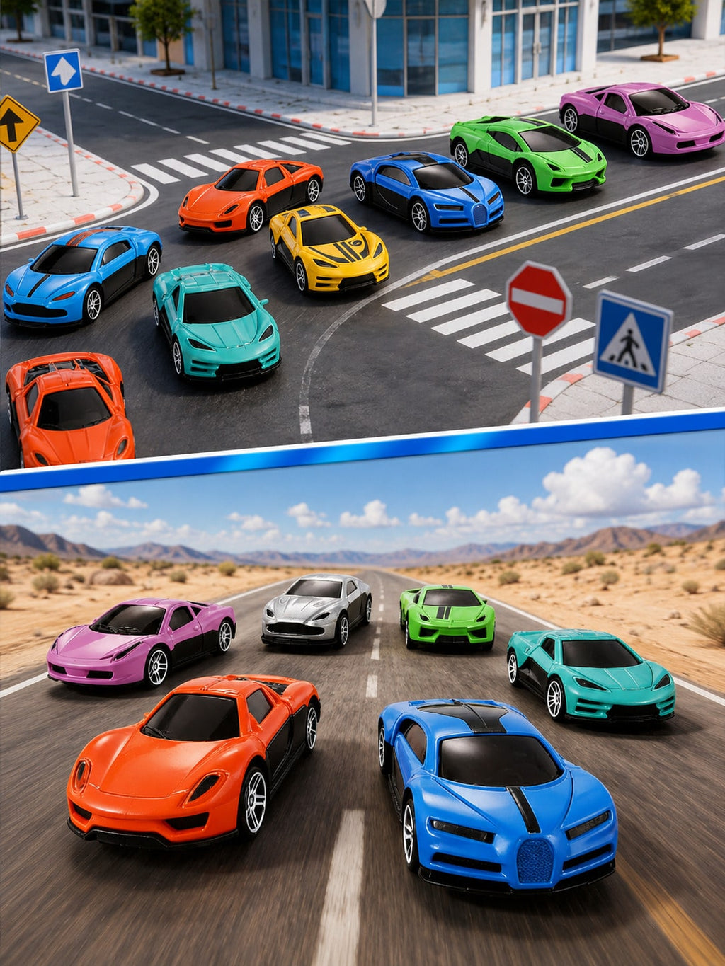 Mini Die Cast Race Cars Set, 6 or 12-Piece Alloy Sports Car Models with Pull Back Action for Kids, Birthday Gifts and Racing Party Favors