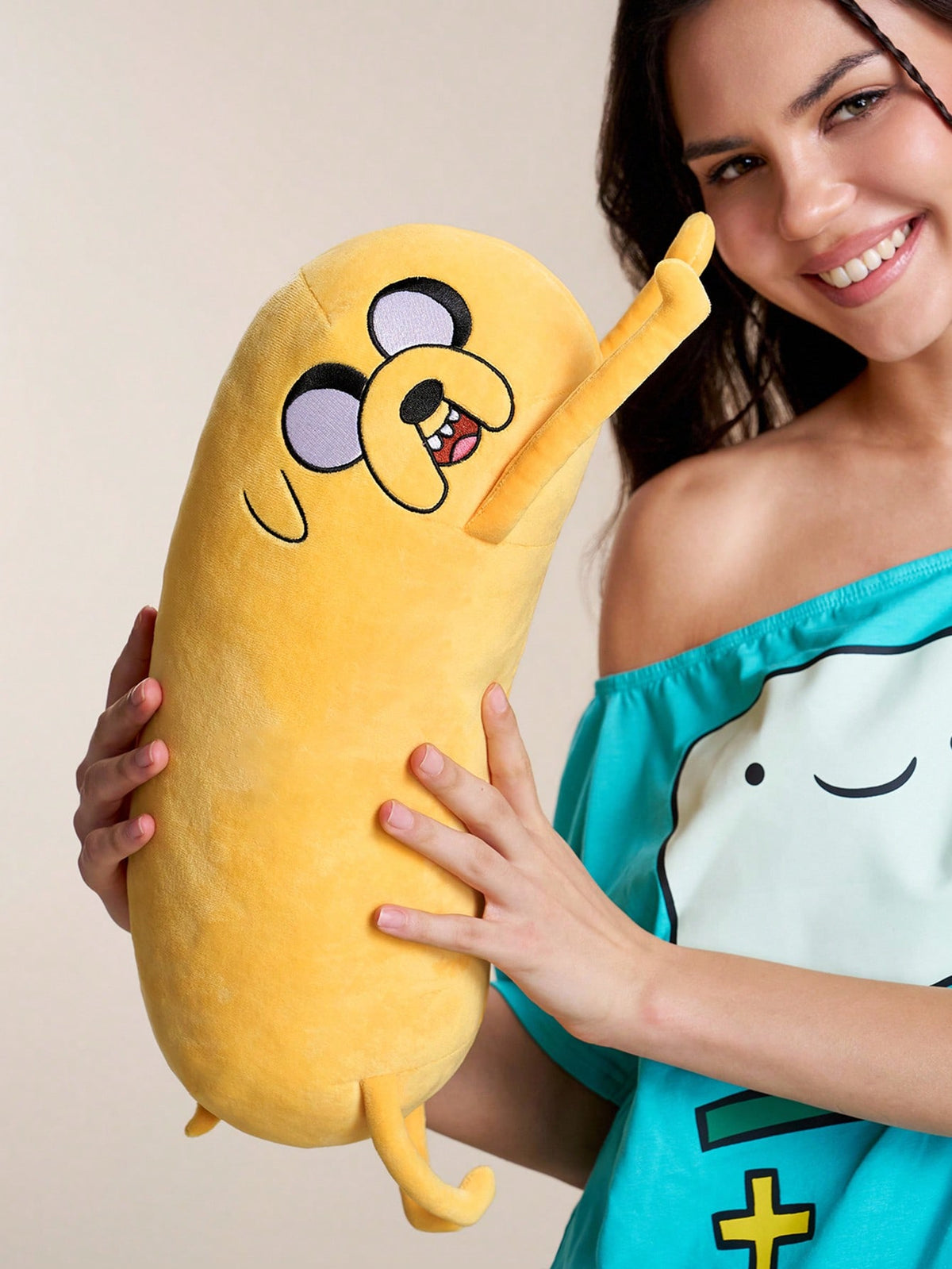 Adventure Time Plush Doll with Embroidered Details, Soft Cartoon Collectible for Sofa Decor, Room Displays and Birthday Gifts, 1 Piece