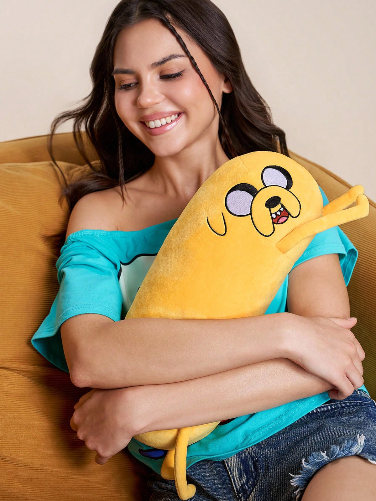 Adventure Time Plush Doll with Embroidered Details, Soft Cartoon Collectible for Sofa Decor, Room Displays and Birthday Gifts, 1 Piece