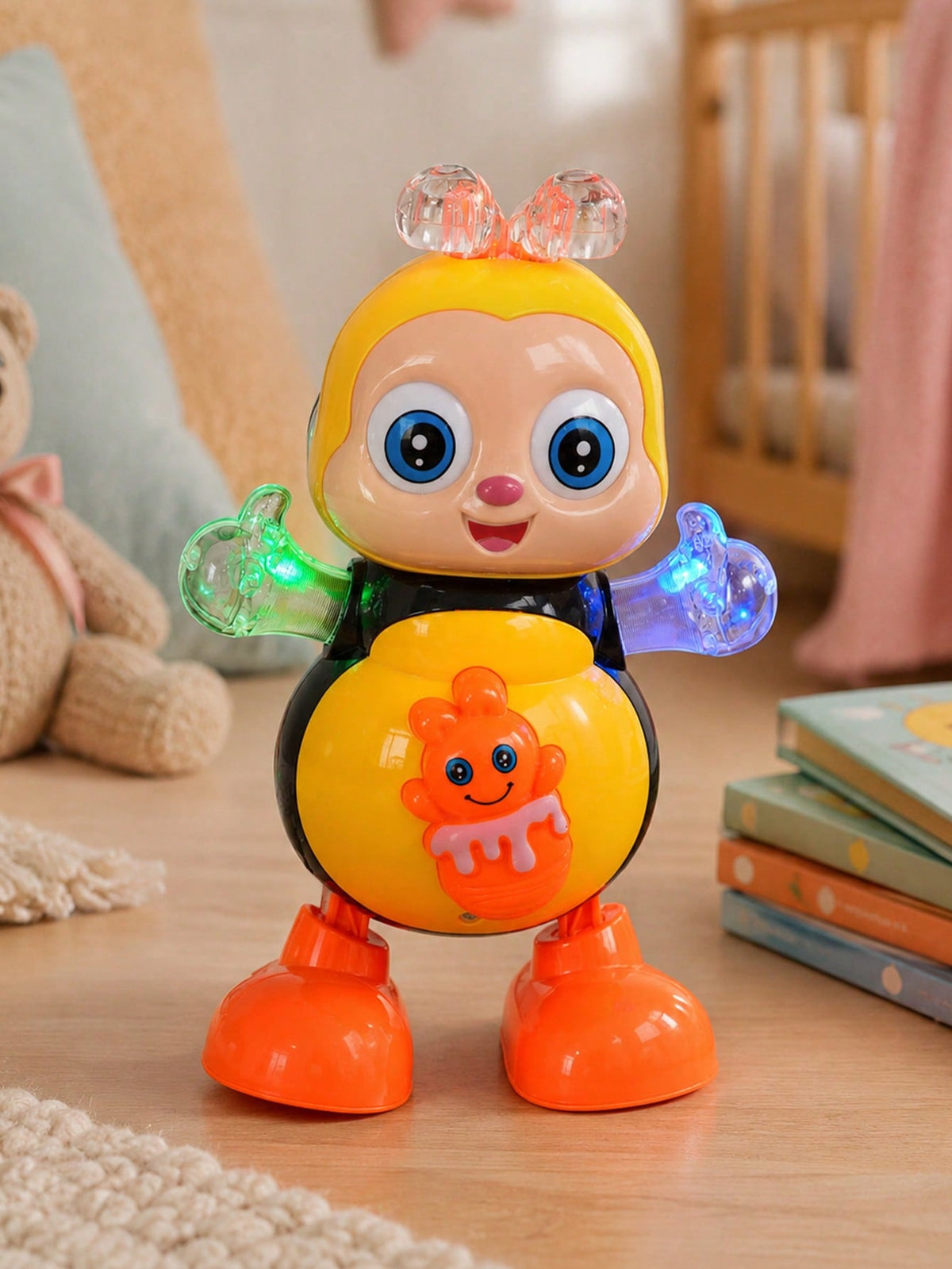 Electric Dancing Bee Toy with Music and Lights, Multicolor Abejita Chiquitita Animal Toy for Family Playtime, Birthday and Christmas Gifts