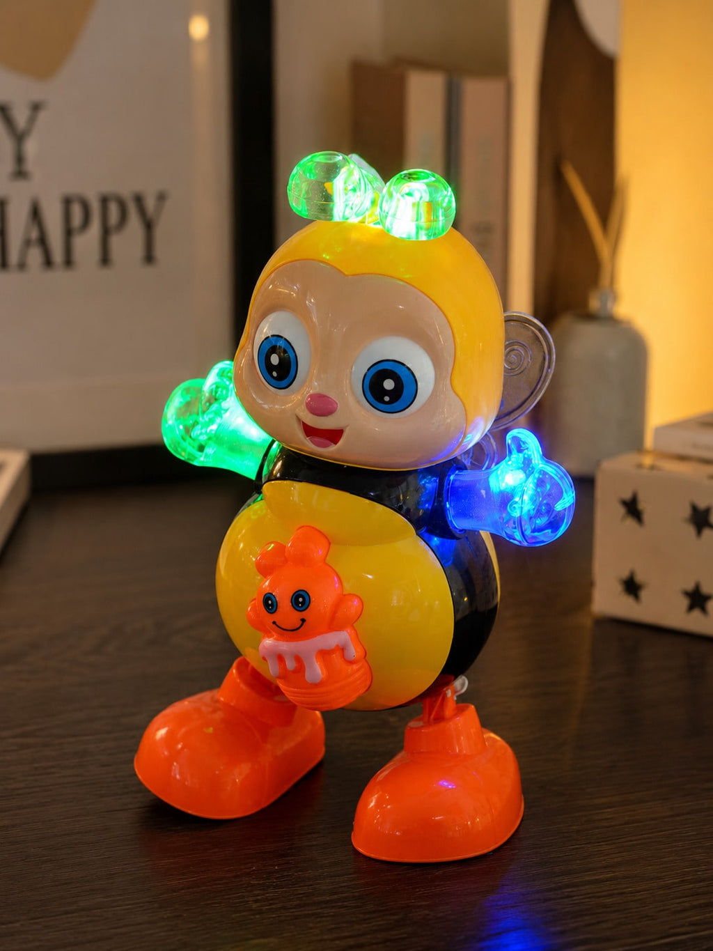 Electric Dancing Bee Toy with Music and Lights, Multicolor Abejita Chiquitita Animal Toy for Family Playtime, Birthday and Christmas Gifts