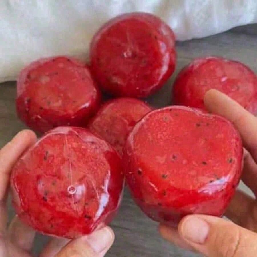 Watermelon Squishy Ball with Slush Sand Texture, Red Sensory Squeeze Fidget Toy for Tactile Desk Breaks, Birthday Gifts and Novelty Party Favors, 1 Piece