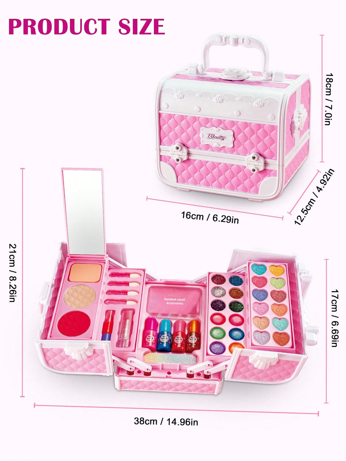Princess Makeup Play Set for Girls, Handbag and Magic Book Style Options with Lipstick Eyeshadow Theme for Dress-Up and Birthday Gifts