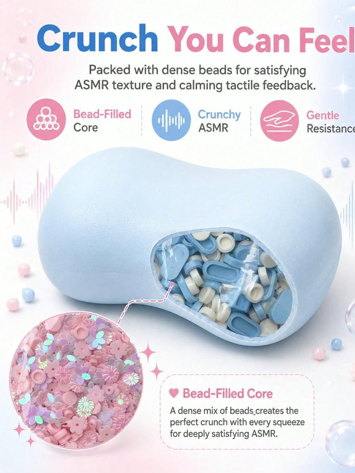 ASMR Soap Bar Squeeze Toy, Soft Glossy Crunchy Sensory Fidget for Tactile Desk Breaks, Birthday and Christmas Gift, 1 Piece