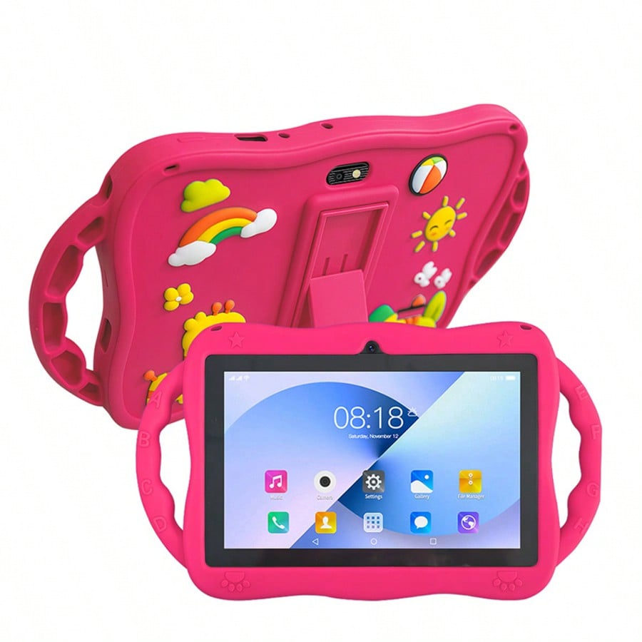 Kids Dual Camera Tablet, 7-Inch Android 13 HD IPS Display, 4GB RAM 64GB Storage, Quad-Core 1.3GHz, WiFi and 4000mAh Battery for Learning and Games