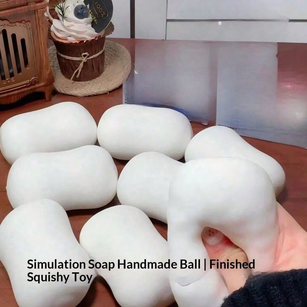 Crunchy Squishy Soap Ball, Handmade ASMR Sensory Squeeze Fidget Toy for Desk Breaks, Tactile Play, Birthday and Christmas Gifts, 1 Piece