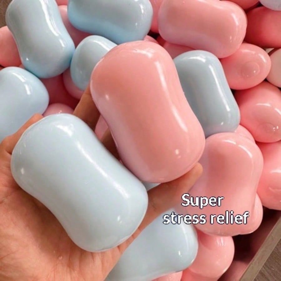 Crunchy Squishy Soap Ball, Handmade ASMR Sensory Squeeze Fidget Toy for Desk Breaks, Tactile Play, Birthday and Christmas Gifts, 1 Piece