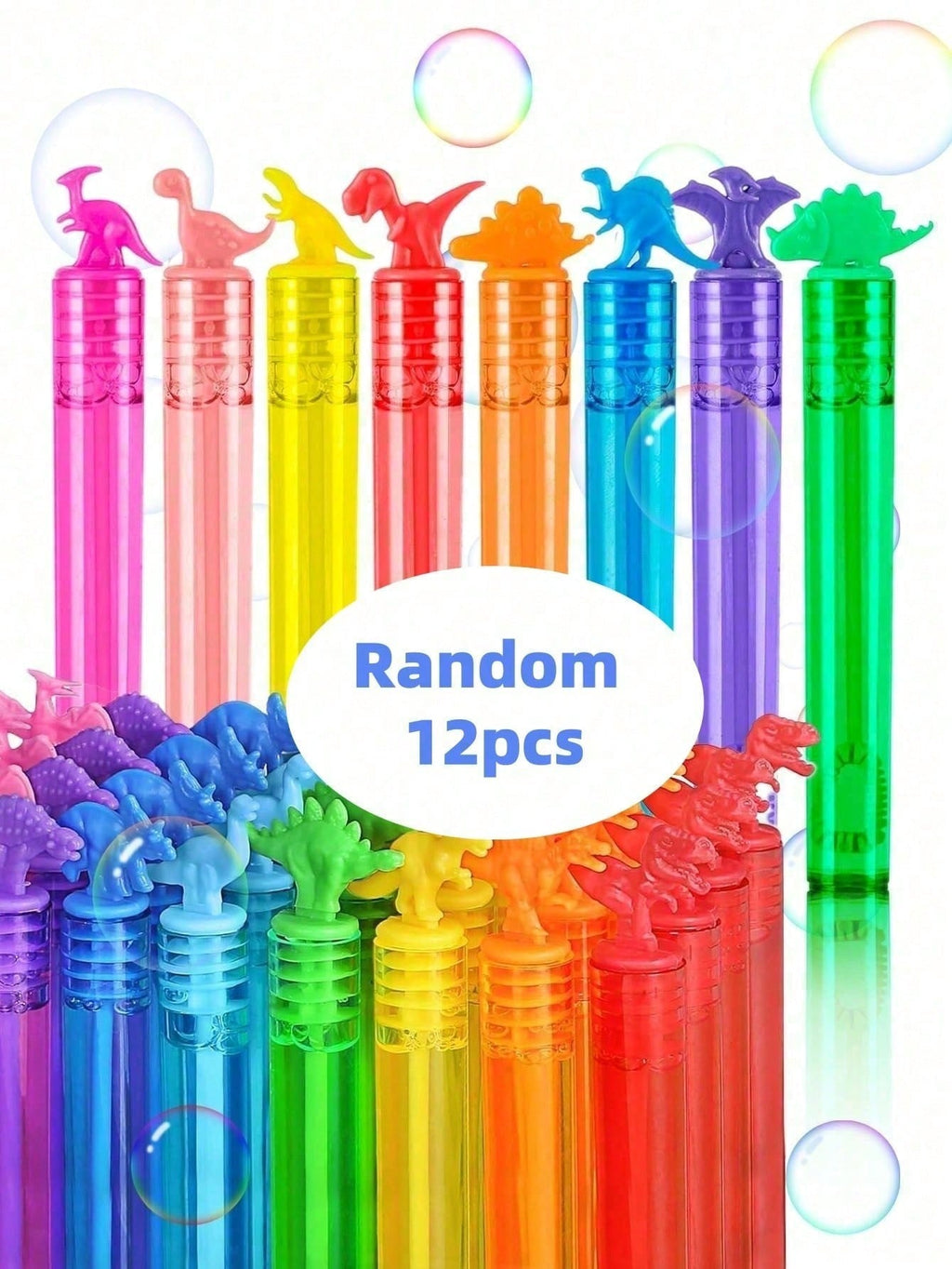 Mini Bubble Wands Bulk Party Favors, 12/24/48-Piece Handheld Bubble Tubes for Birthday Goodie Bags and Outdoor Play, Bubble Liquid Not Included