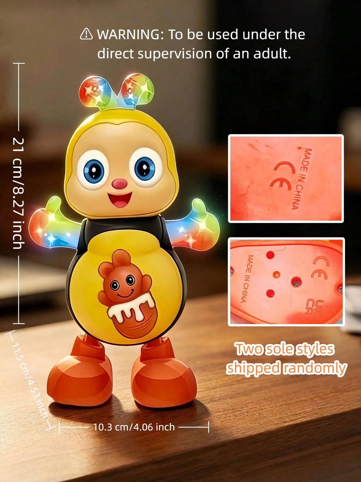 Electric Dancing Bee Toy with Music and Lights, Multicolor Abejita Chiquitita Animal Toy for Family Playtime, Birthday and Christmas Gifts