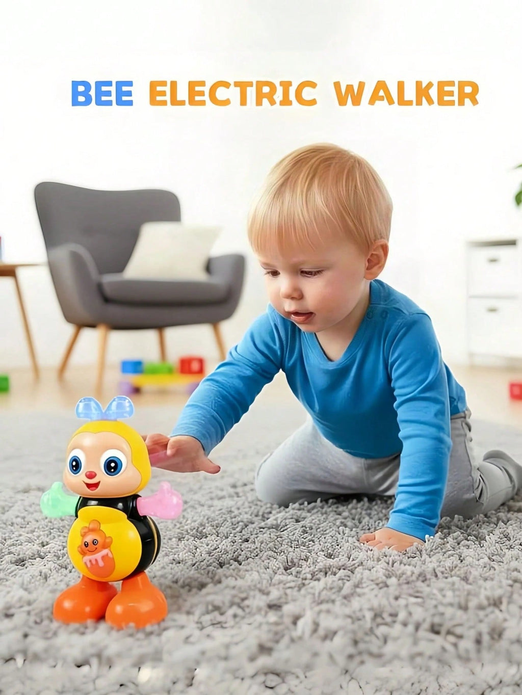 Electric Dancing Bee Toy with Music and Lights, Multicolor Abejita Chiquitita Animal Toy for Family Playtime, Birthday and Christmas Gifts