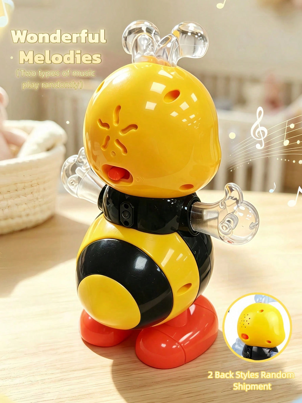 Electric Dancing Bee Toy with Music and Lights, Multicolor Abejita Chiquitita Animal Toy for Family Playtime, Birthday and Christmas Gifts