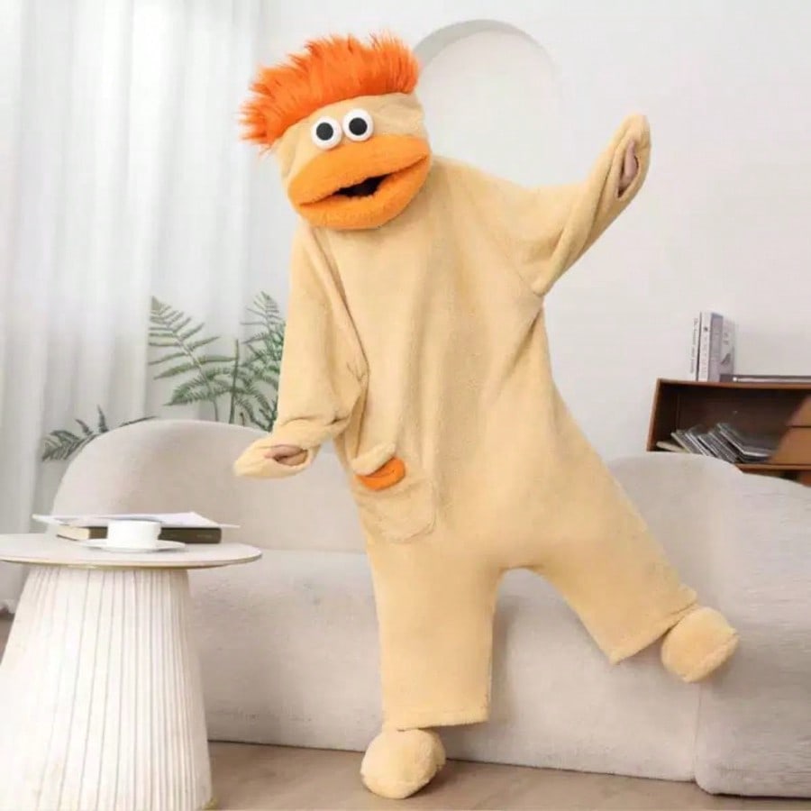 Monster Onesie for Adults and Kids, Cartoon Big Mouth Coral Fleece One Piece Pajamas in Green Purple Orange, Unisex Halloween Costume, Couples Loungewear and Christmas Gift
