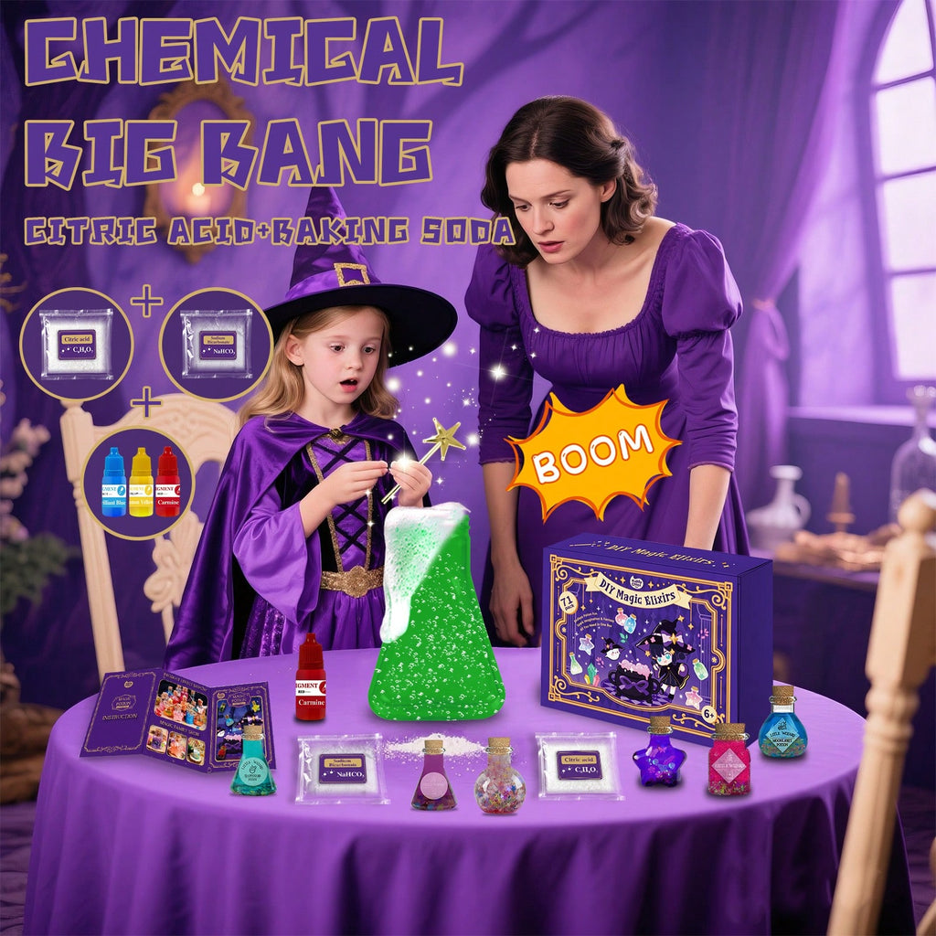 Magic Potion Kit for Kids, DIY Fairy Tale Potion Making Craft Set in 36 or 71 Piece Packs, Halloween Party Activity & Imaginative Play Toy Gift for Boys Girls Ages 6+