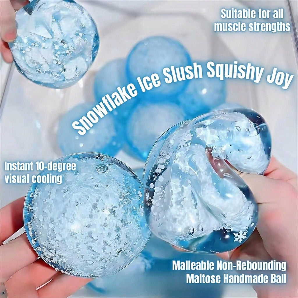Glitter Snowball Sensory Ball, Soft Cloud-Touch Crunchy ASMR Squeeze Fidget Toy for Tactile Desk Breaks, Birthday and Christmas Gifts, 1 Piece