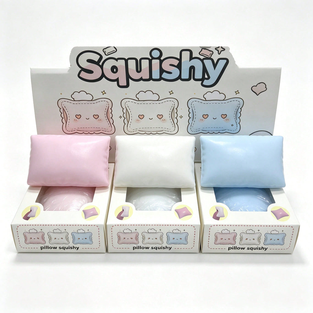 Pillow Fidget Squeeze Toy, Crunchy ASMR Moldable Sensory Toy for Desktop Breaks, Novelty Birthday and Christmas Gift, 1 Piece
