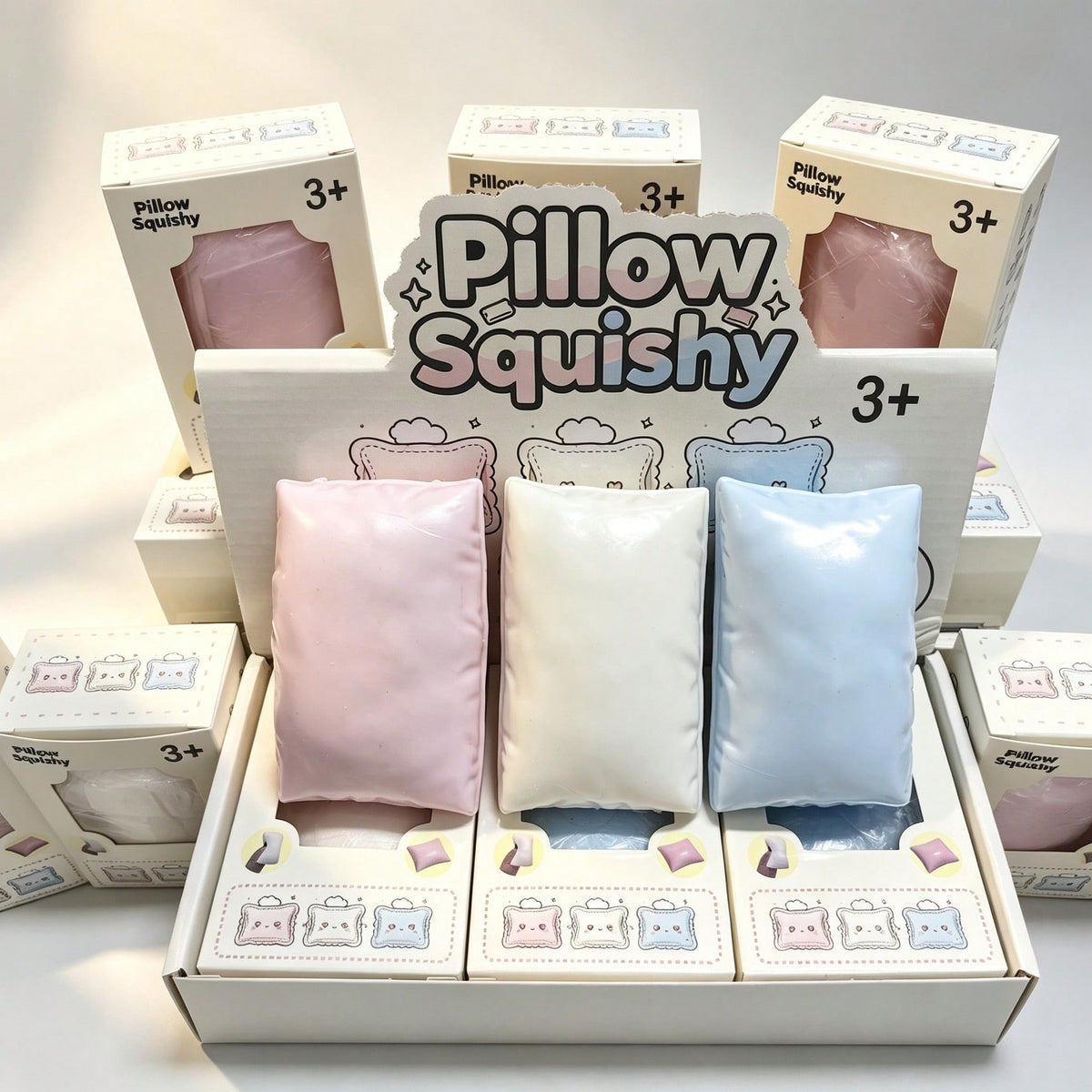 Pillow Fidget Squeeze Toy, Crunchy ASMR Moldable Sensory Toy for Desktop Breaks, Novelty Birthday and Christmas Gift, 1 Piece