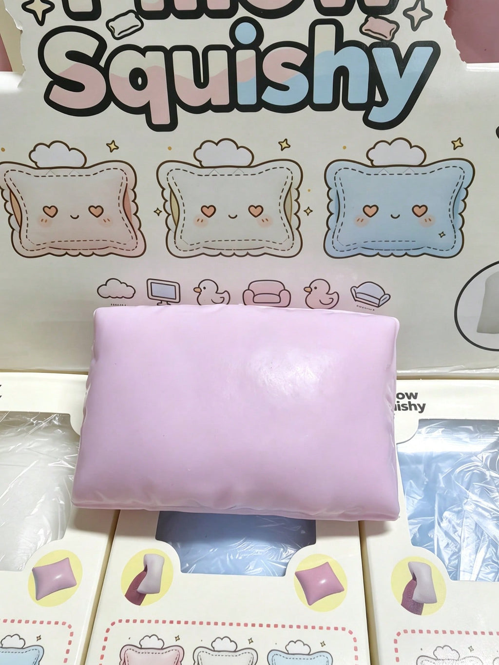 Pillow Fidget Squeeze Toy, Crunchy ASMR Moldable Sensory Toy for Desktop Breaks, Novelty Birthday and Christmas Gift, 1 Piece