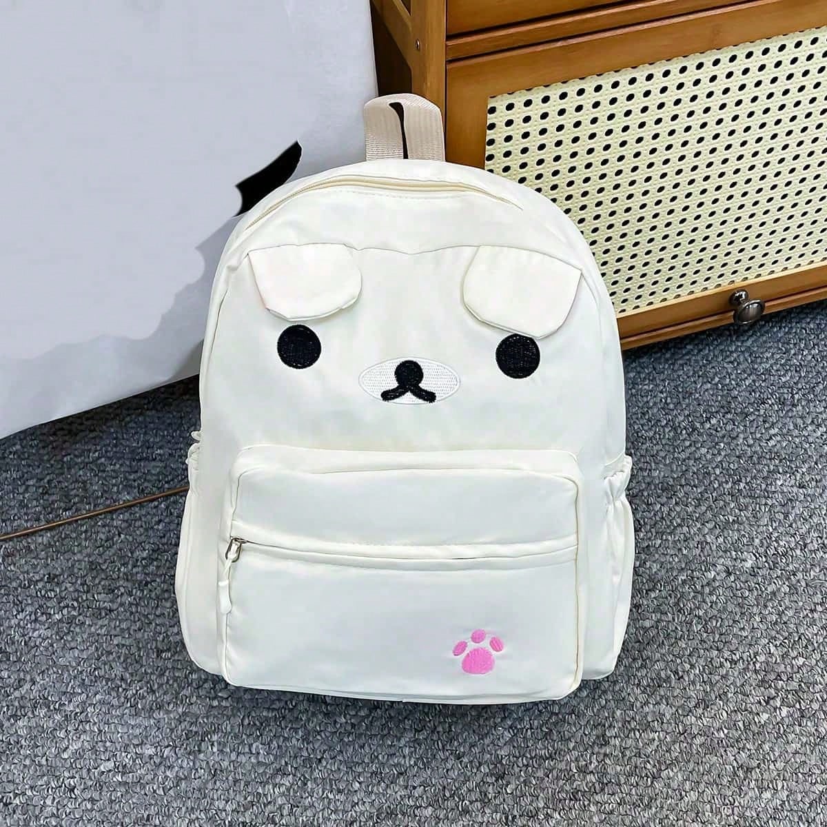 Rilakkuma Backpack San-X Cute Bear Large Capacity Shoulder Bag for Students, Kawaii School Bookbag Daypack for Girls Teens, Lightweight Travel Bag Birthday Gift