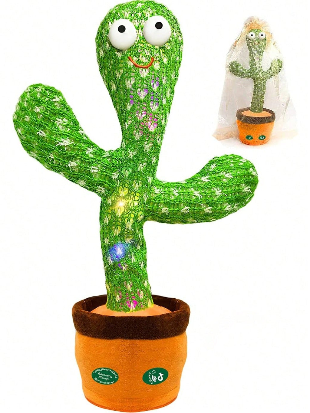Dancing Talking Cactus Toy That Repeats What You Say, Interactive Voice Mimicking Gift for Birthday Fun, Halloween and Thanksgiving Gatherings