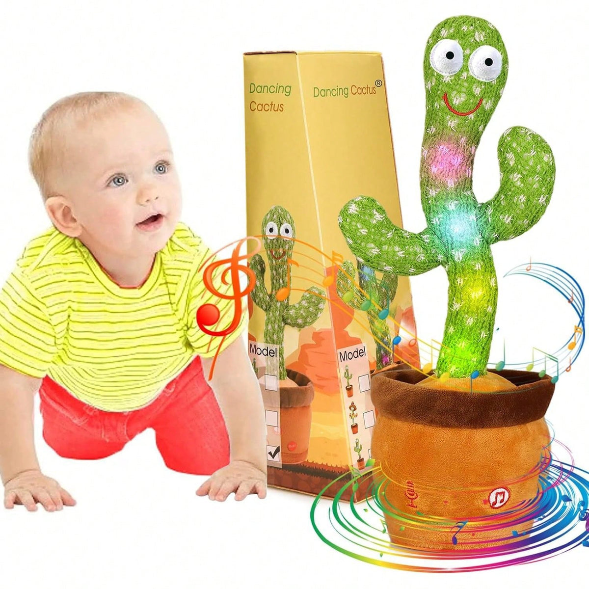 Talking Cactus Toy with Voice Repeat and Dancing Motion, Interactive Mimicking Playtime Companion for Family Fun and Birthday Gifts