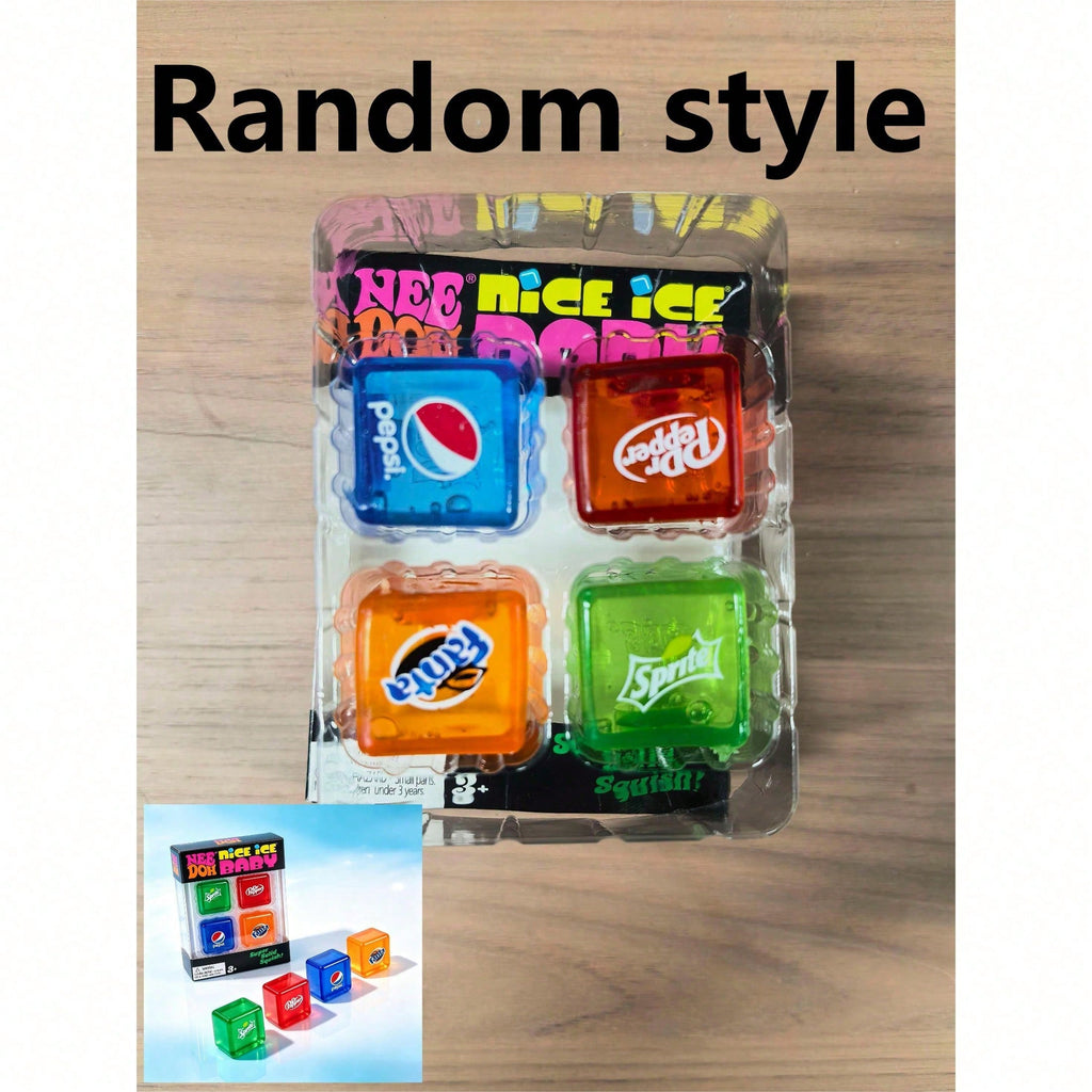 Soft Squishy Cube Fidget Toy, Transparent Multicolor TPR Jelly Block with Flexible Rebound for Tactile Play, Desktop Decor and Birthday Gifts, 1 Piece