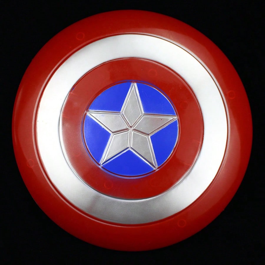 Superhero Shield Toy, Round Plastic Costume Prop for Pretend Play, Halloween Cosplay and Birthday Party Gifts, 1 Random Cartoon Hero Style