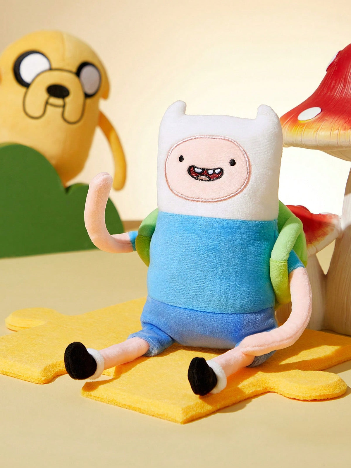 Adventure Time Plush Doll with Embroidered Details, Soft Cartoon Collectible for Sofa Decor, Room Displays and Birthday Gifts, 1 Piece