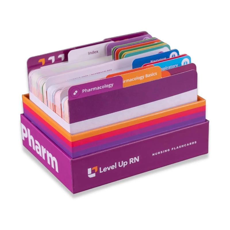 Pharmacology Flashcards for Nursing Students, Level Up RN Edition 3 Body System Medication Review with Memory Tools for NCLEX, ATI and HESI Study