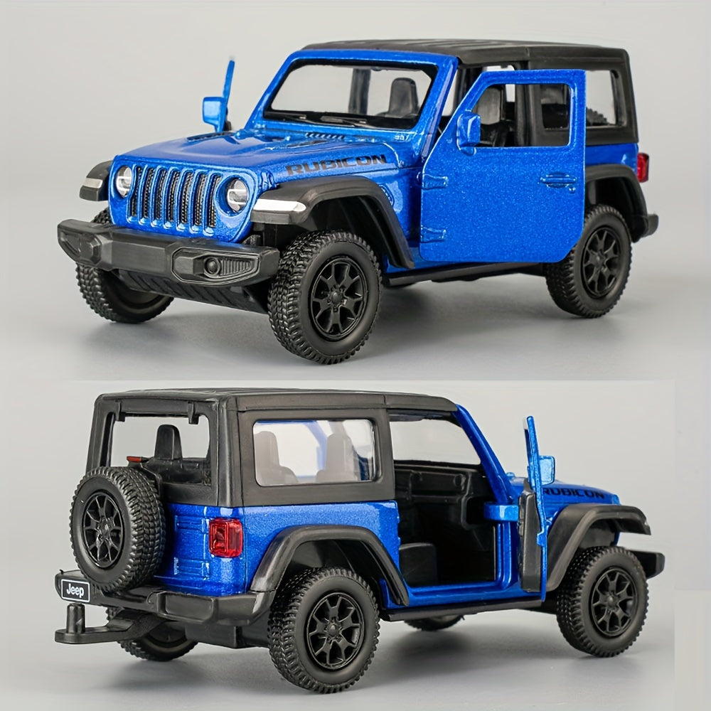 Die-Cast Pull Back Car with Horse Trailer 1:36 Scale Zinc Alloy Toy Vehicle Set, Openable Doors, Gift for Kids Boys Adults