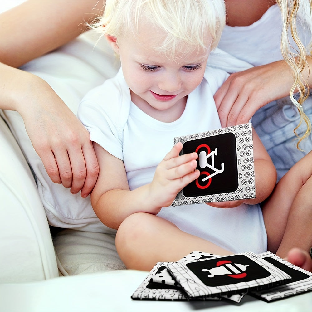 High Contrast Baby Flashcards for Newborns – Visual Stimulation Brain Development Learning Cards for Babies Ages 0-36 Months Infant Tummy Time